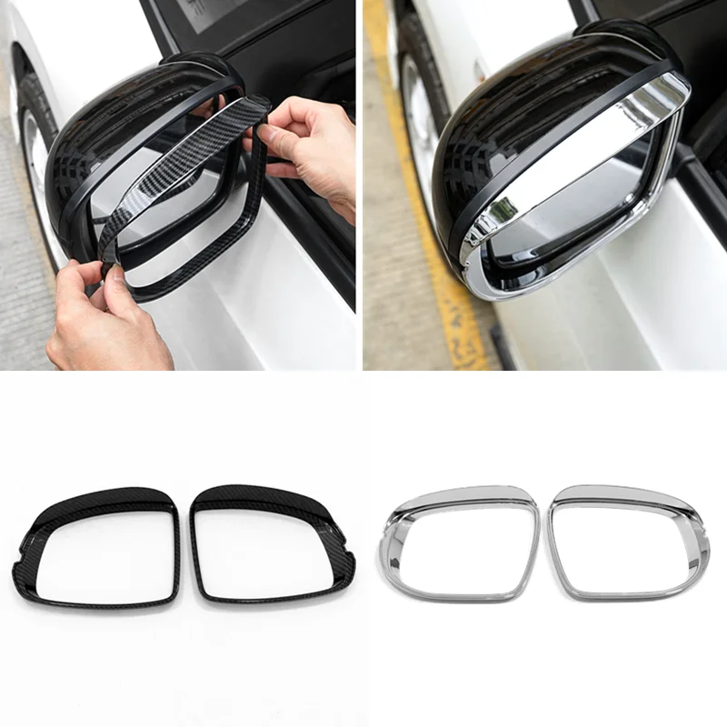 For honda shuttle 2015 2016 2017 2018 2019 Chrome Car Side Door Rear View Mirror cover strip rain eyebrow Trim car accessories