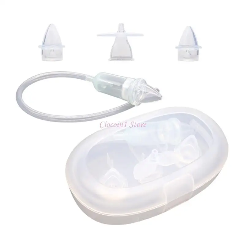 

Y1UB Travel Friendly Baby Nasal Aspirator with Detachable Silicone Round Tip Design for Convenient Cleaning and Storage