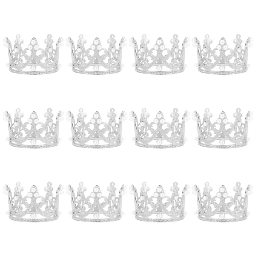 

12 Pcs Napkin Buckle Metal Ring Serviette Rings Valentine's Day Crown Jewelry Clasp Zinc Alloy Table Holiday Man Holds