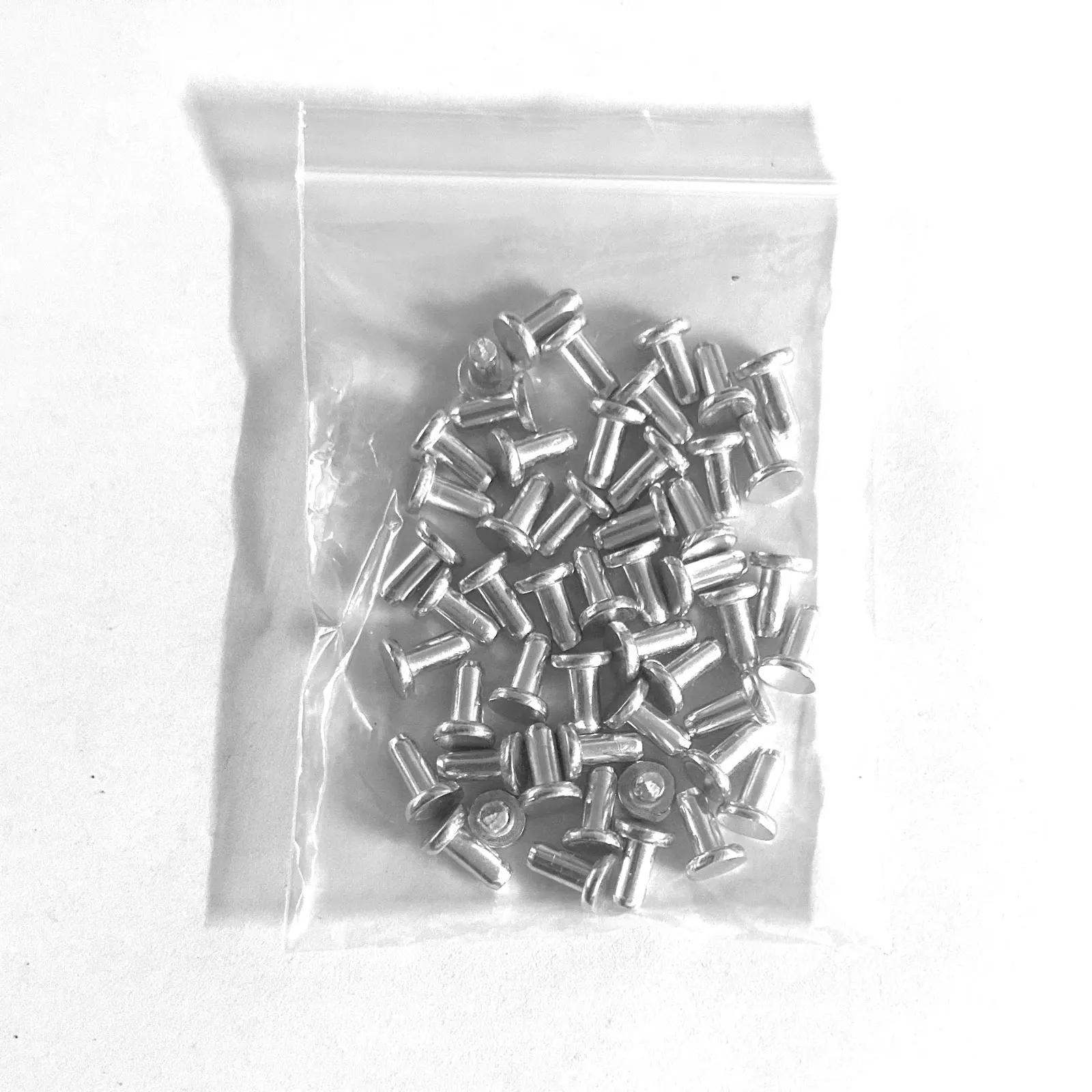 50pcs Aluminum Flat Thin Round Head Solid Rivet Hand Percussion Punch Self-plugging Fixed Rivets