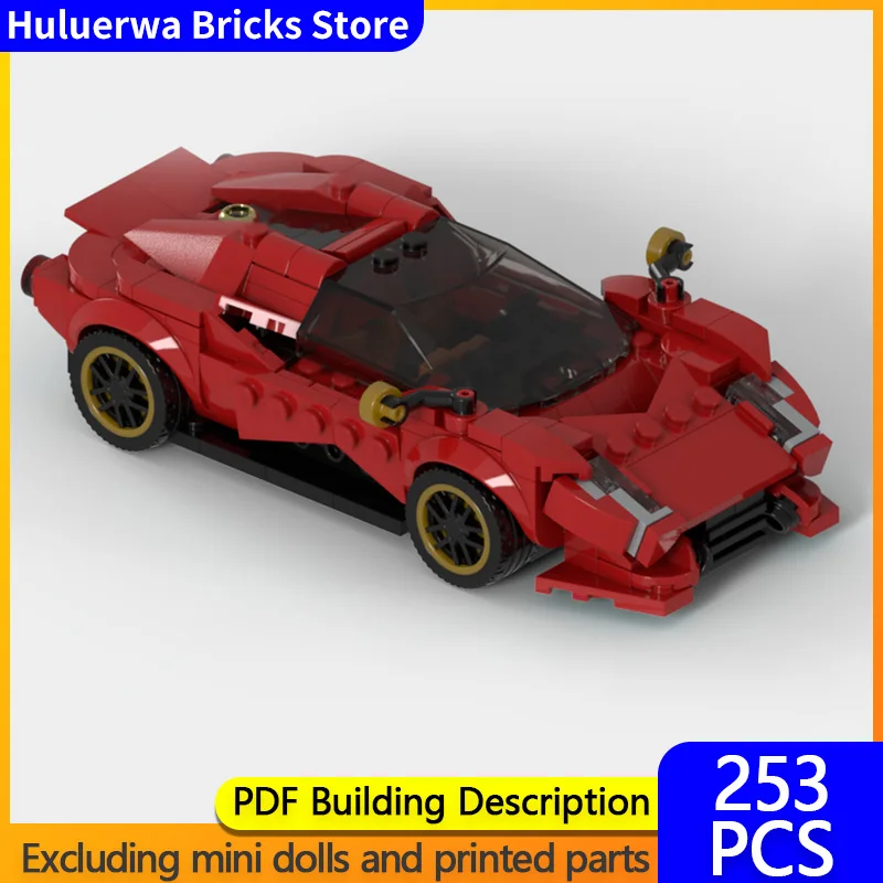 

Speed Racing Car Model MOC Building Bricks P72 Top Tier Sports Car Modular Technology Children Holiday Gifts Assemble Toys Suit