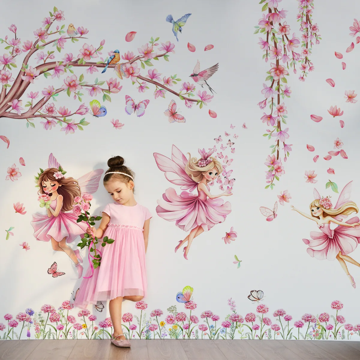 Pink Branch Bird An…