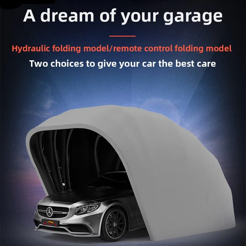 5.5 meters semi-automatic automatic mobile garage sun protection folding telescopic carport car parking shed sun awning