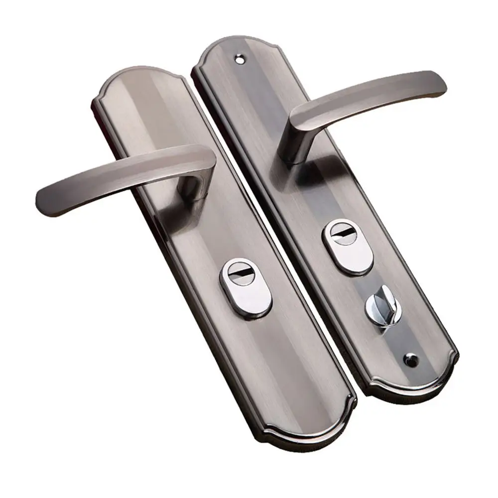 Aluminium Alloy Door Handle Universal Security Door Handle Pair Lock Thickened Panel Handle Door Lock  Household Hardware