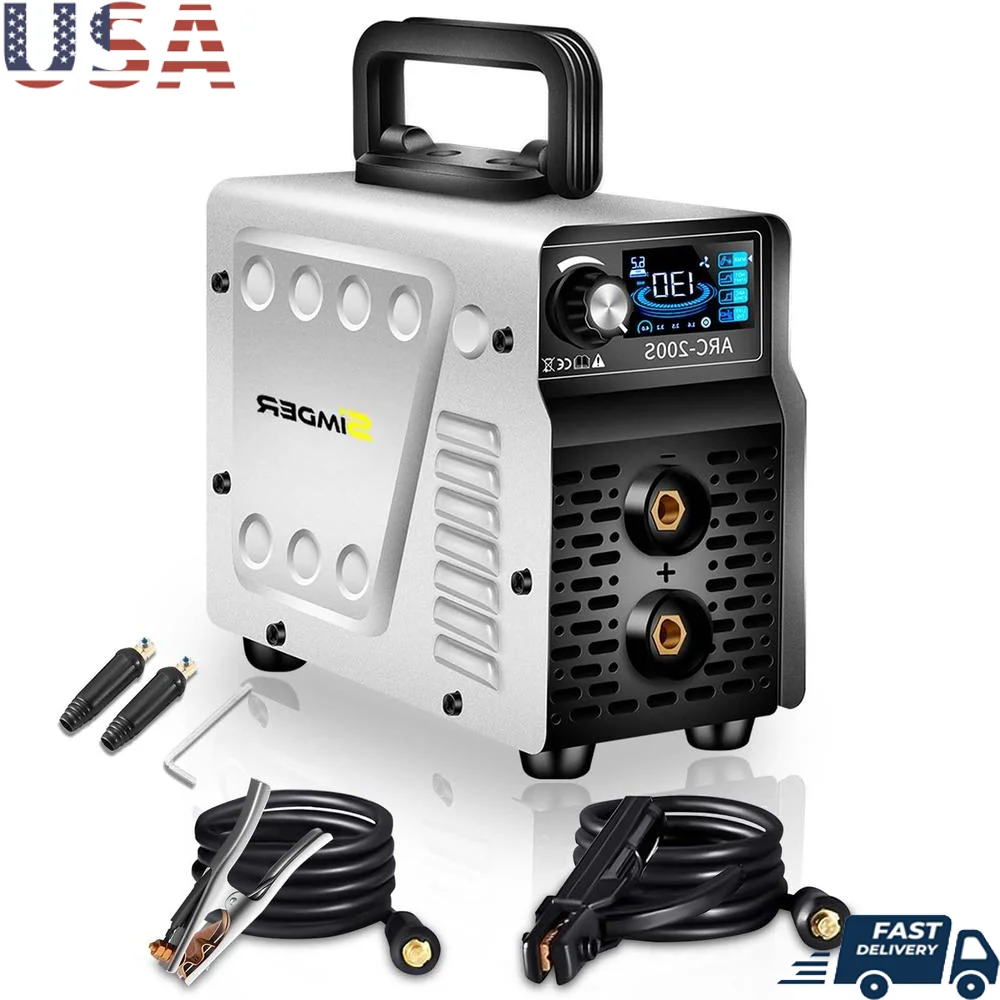 Portable 130A Mini Stick Welder 2-In-1 Welding Machine with LCD Display ARC200S