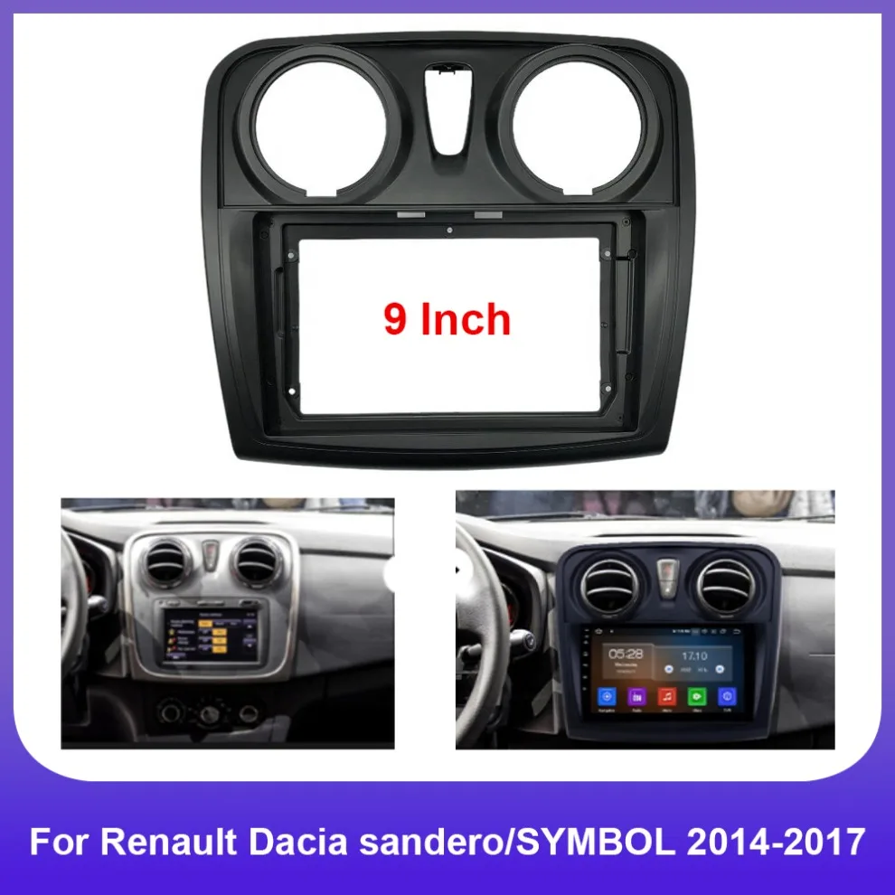 Car Radio frame  Fascia For Renault Dacia sandero/SYMBOL Stereo 2Din DVD  dash Installation Refitting Facias Adaptor Panel Kit