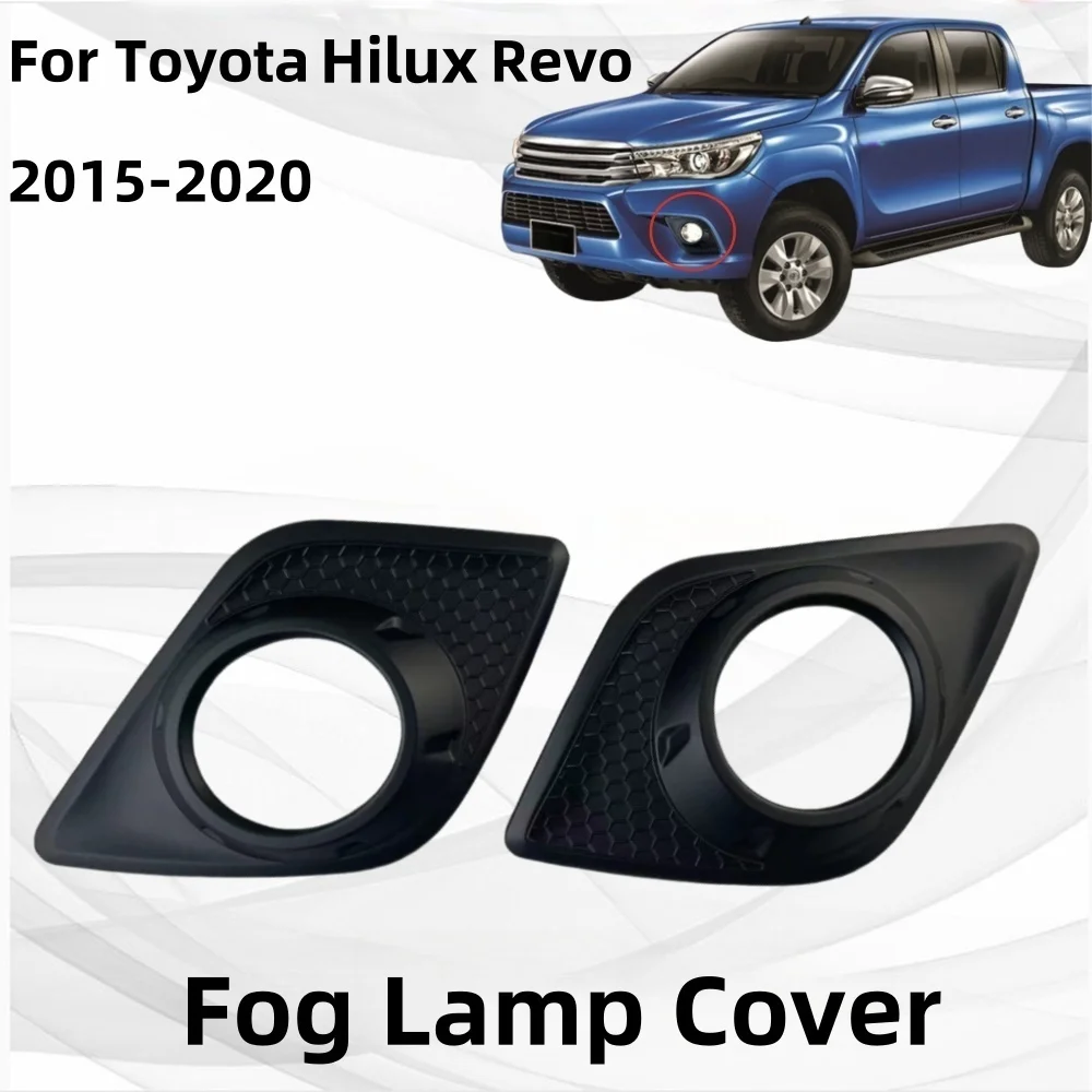 

Car Stickers Cars Accessories Chrome Matte Black Fog Lamp Cover For Toyota Hilux Revo 2015 2016 2017 2018 2019 2020