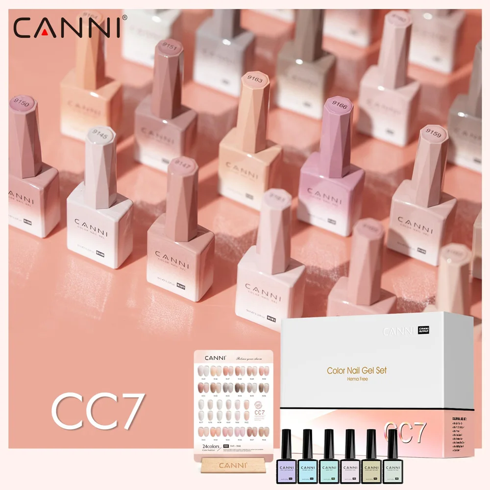 6/12 Stück CANNI Gel Kit Nagellack TPOHEMA FREE Quick Builder UVConstruction Gel Farbe Gummibasis Halbtransparentes Gelee-Gel-Set – Detail 2
