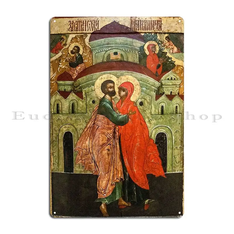 Joachim And Anna Parents Of The Theotokos Metal Sign Club Designing Cinema Wall Plaque Cinema Tin Sign Poster