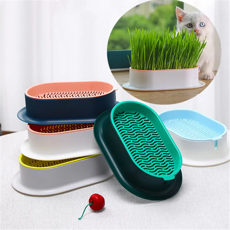 1pc Cat Grass Hydroponic Box Creative Pots For Super Beautiful Indoor Outdoor Home Decor Garden Patio