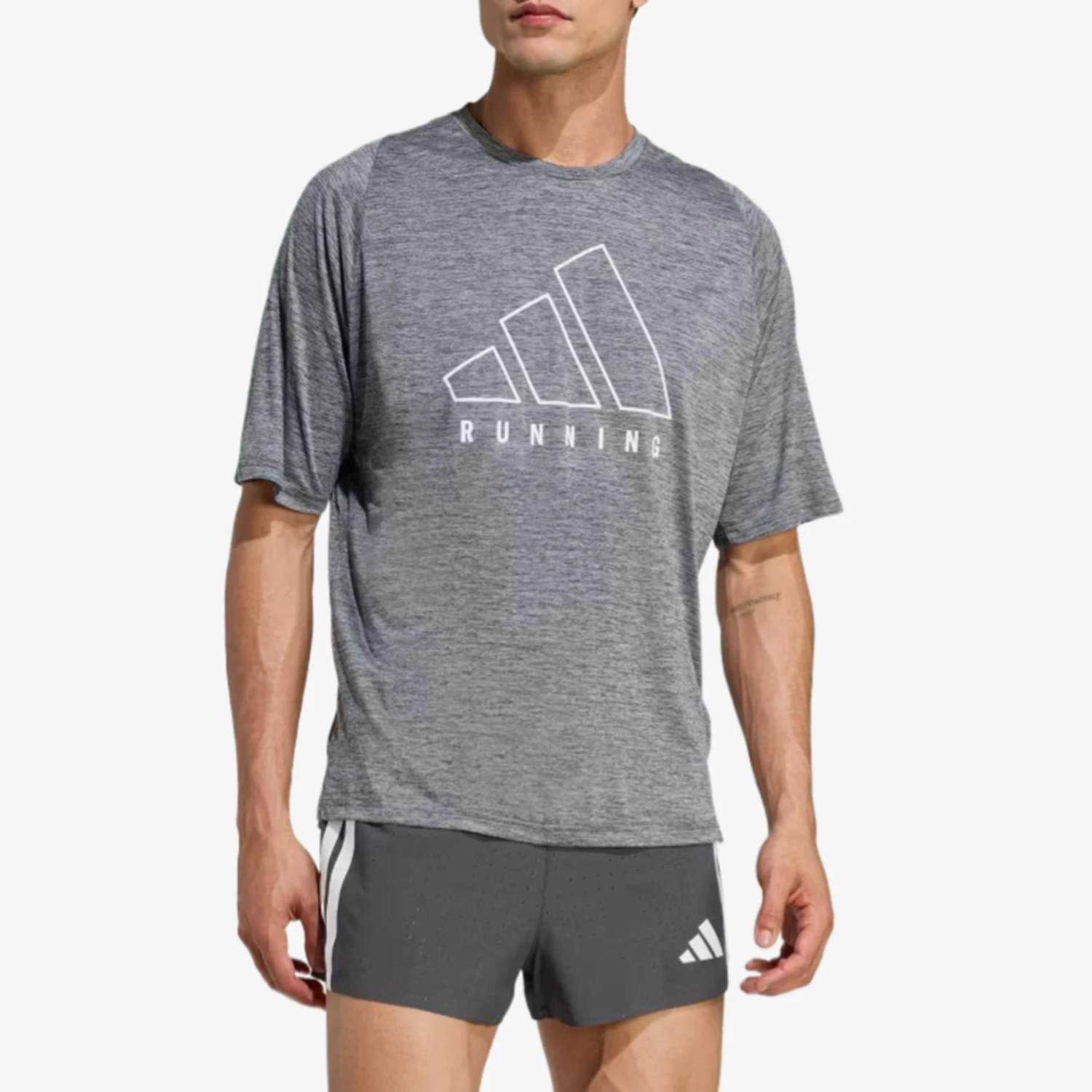 Adidas genuine Climacool round neck men's gray running speed dry T-shirt JY7422
