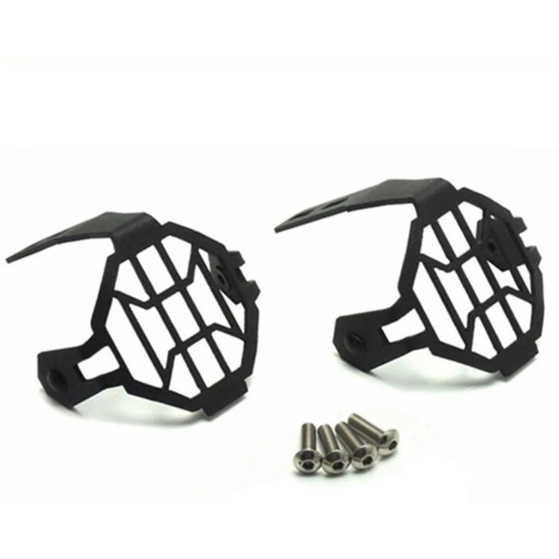 2Pcs Black Motorcycle Fog Light Protector Guards Metal Foglight Lamp Cover -2219- for R1200GS F800GS & Adventure