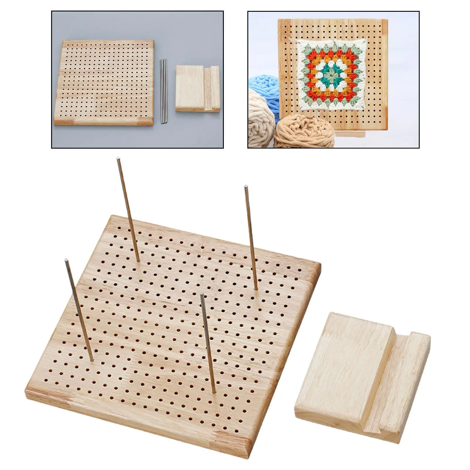 

Crochet Blocking Board with Pins Crocheting Supplies for Handmade DIY Knitting and Crochet Great Gifts for Granny Squares Lovers