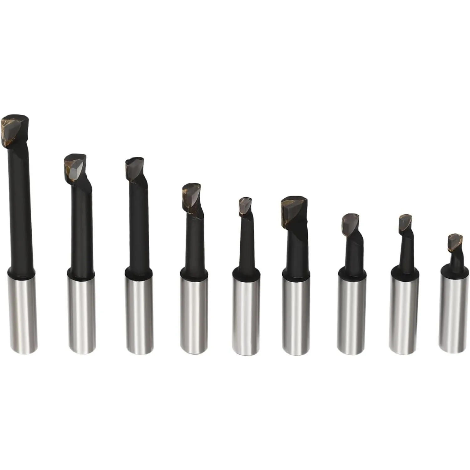 9Pcs M12 Straight Shank Milling Cutter, 10-125mm Drill Bit Set, Milling Machine Accessories Woodworking Cnc Router Collet Extension Rod