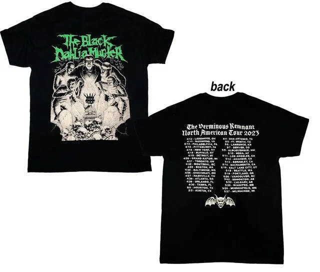 The Black Dahlia Murder Verminous Remnant Tour T Shirt Full Size S-5XL BE2418