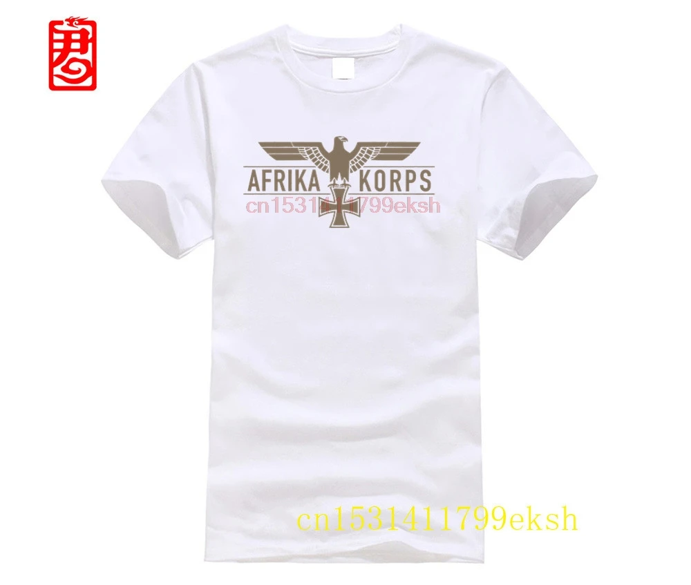 2024 Fashion Short Sleeve MAGLIETTA AFRIKAKORPS Wehrmacht Deutschen Heeresgruppe Afrika DAK T-SHIRT Tops Cool T Shirt