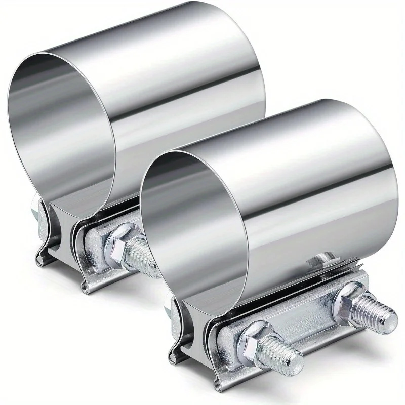 

2,5-дюймовый зажим для стыкового соединения выхлопных газов из нержавеющей стали, 2 шт.