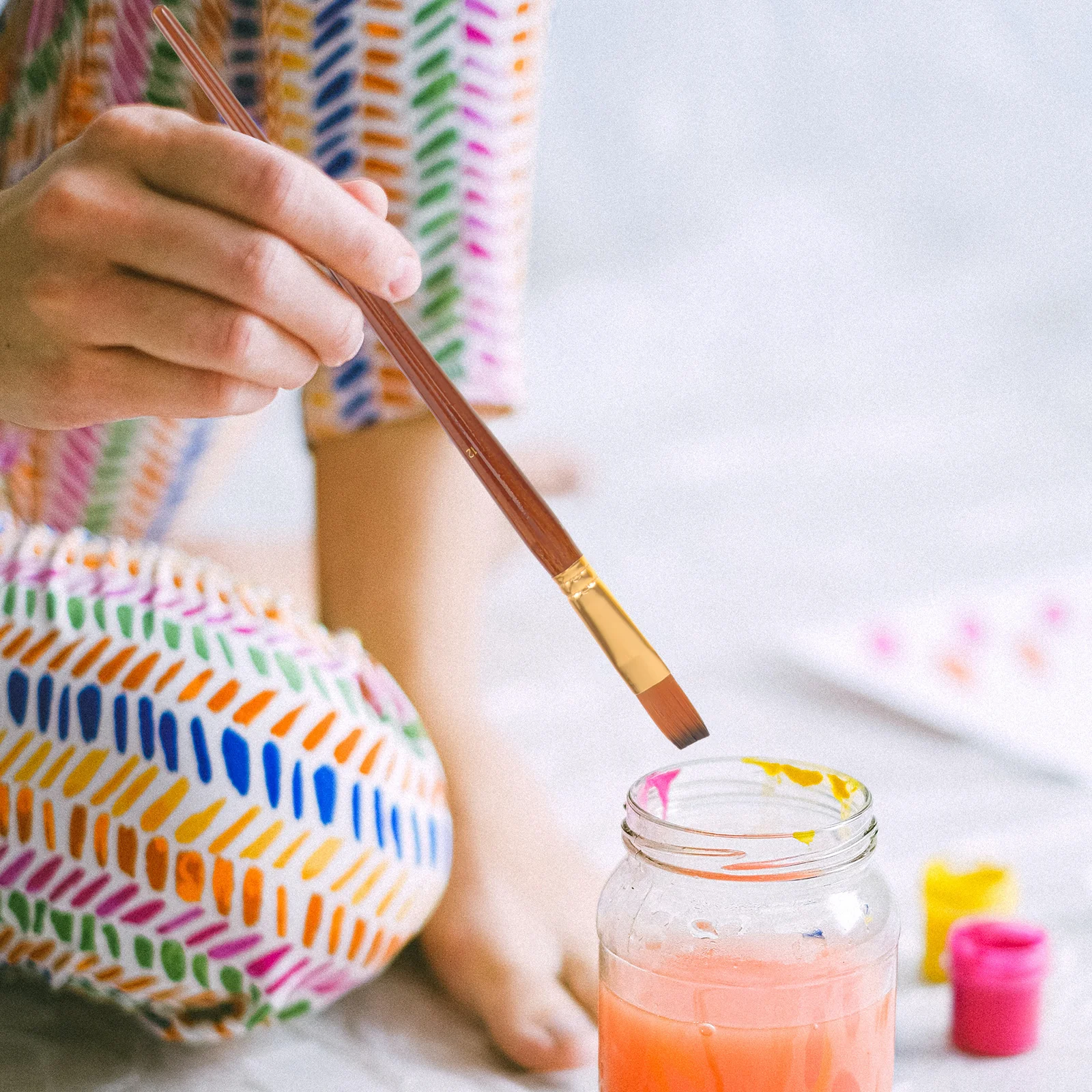 

12Pcs Premium Paint Brushes for Acrylic Painting Watercolor Gouache Oil Art Craft Beginner Student Painting Tools Set