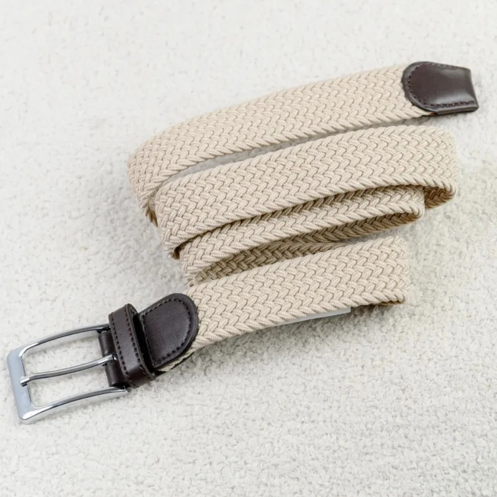 2025 cinto elástico tecido unissex cintura de lona ajustável para homens mulheres negócios diário uso casual atacado