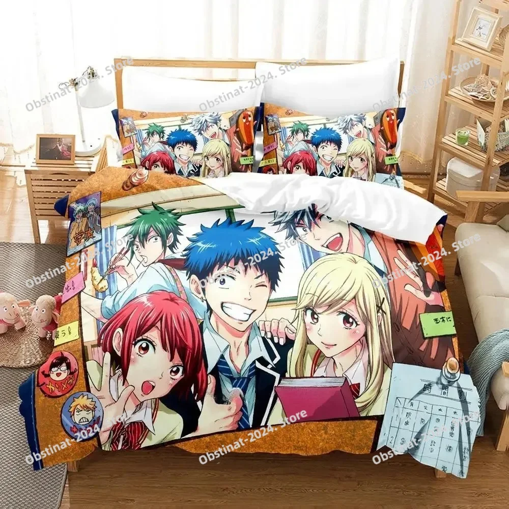 

Yamada-kun And The Seven Witches Bedding Set Cartoon Anime three-piece Set Adult Kid Bedroom Duvet Cover Sets 3D Kawaii Girls