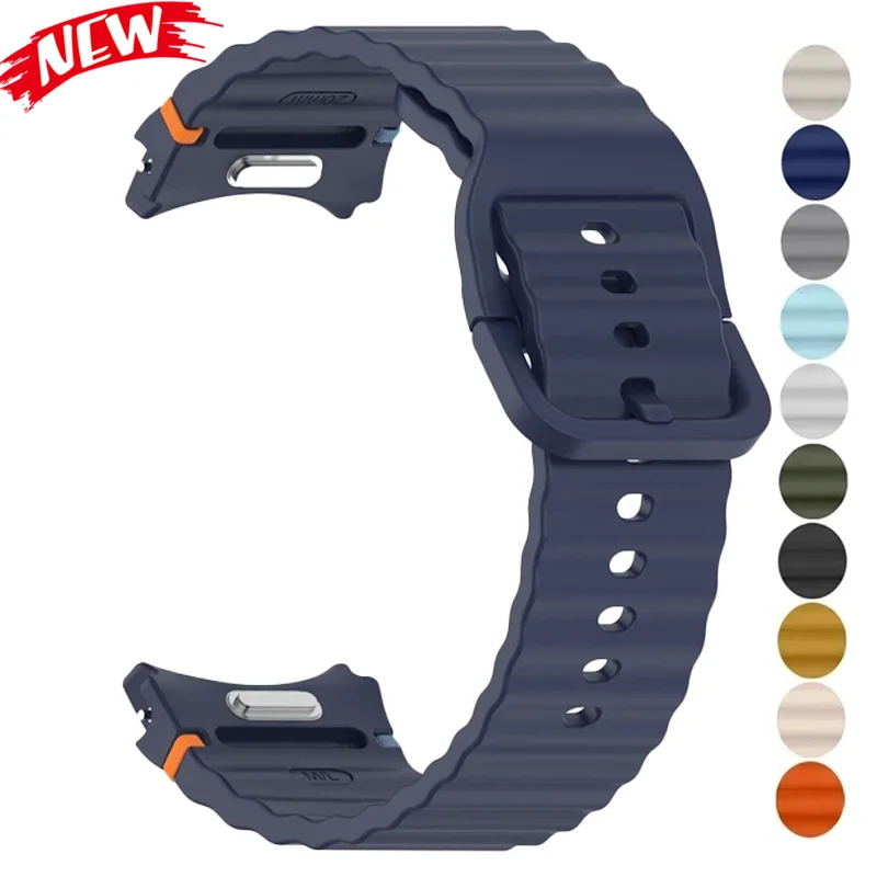 Quick Release Silicone Strap for Samsung Galaxy Watch 7 6 5 4 40/44mm No Gaps Band for Watch 6Classic 43/47mm 5Pro 45mm Bracelet