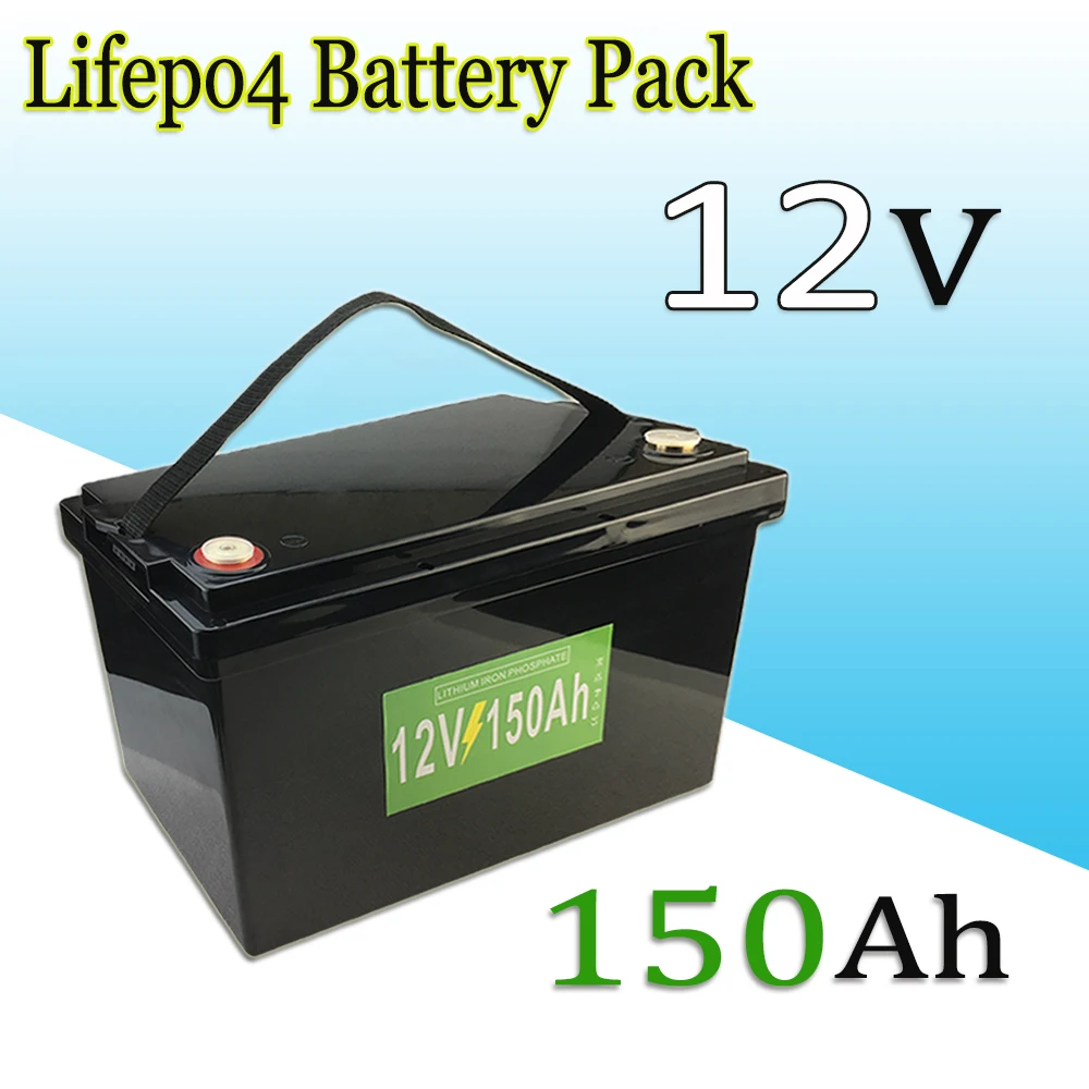 12V 150AH Special Lifepo4 Battery for RV High Capacity Solar Bed Car Energy Storage  Battery Pack