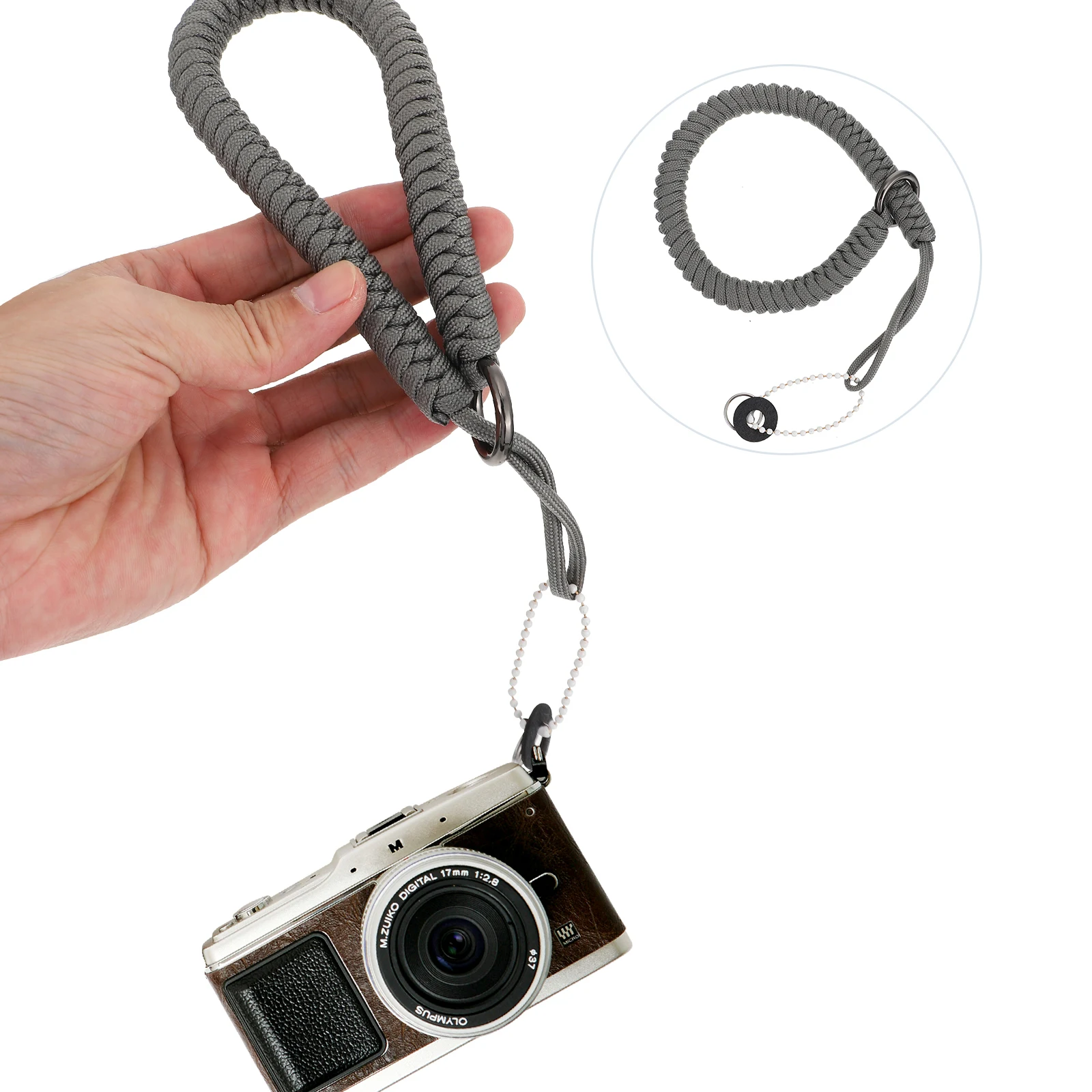 

Fashionable Camera Wrist Strap Lanyard Lightweight Outdoor Hiking Climbing Braided Rope For Men Women Easy Carry No