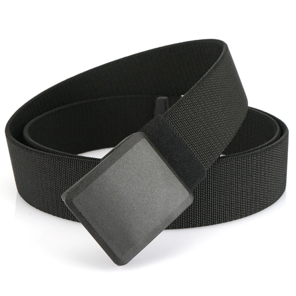 TUSHI Neuer elastischer Gürtel für Herren ohne Metall, Schnellverschluss, Nylon-Schnalle, weiche Faser, Unisex, Stretch-Gürtel, Wandern, Angeln, Sportgürtel – Detail 12