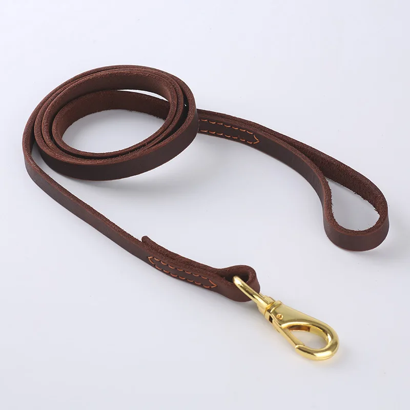 

Handmade Genuine Leather Dog Leash - Heavy Duty Stitched Rope for Medium/Large Dogs, Durable Training Lead (Wholesale）