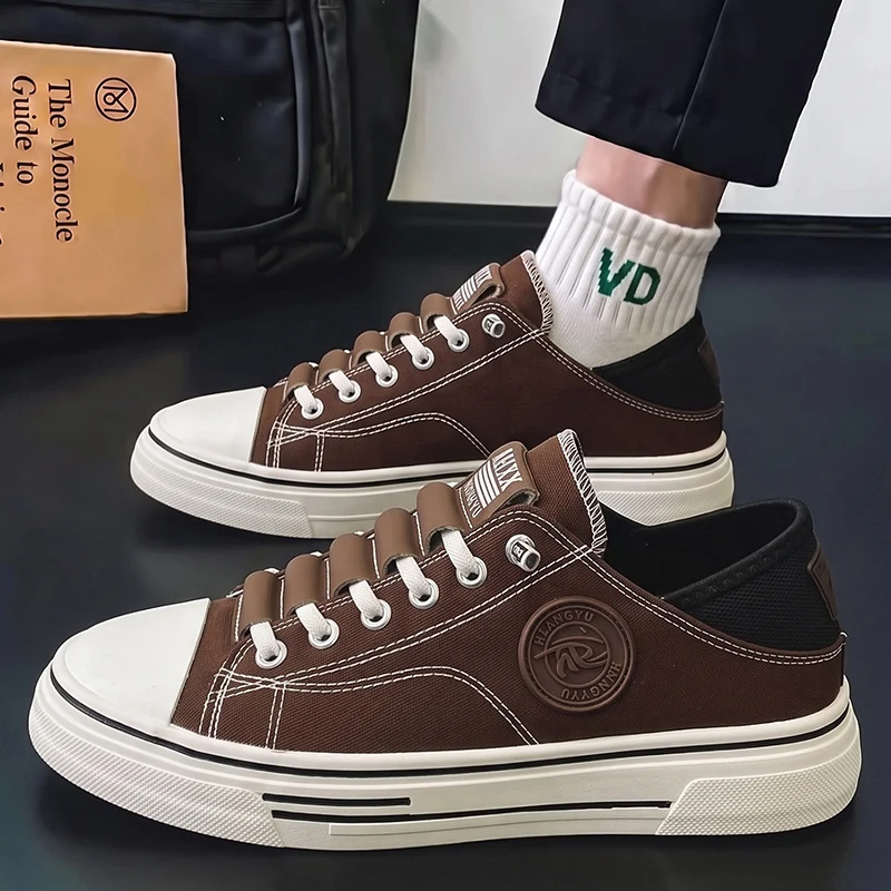 Classic Designer Canvas Shoes For Men Casual Sneakers Comfy Low-cut Vulcanized Shoes Breathable Non-slip Men's Skateboard Shoes