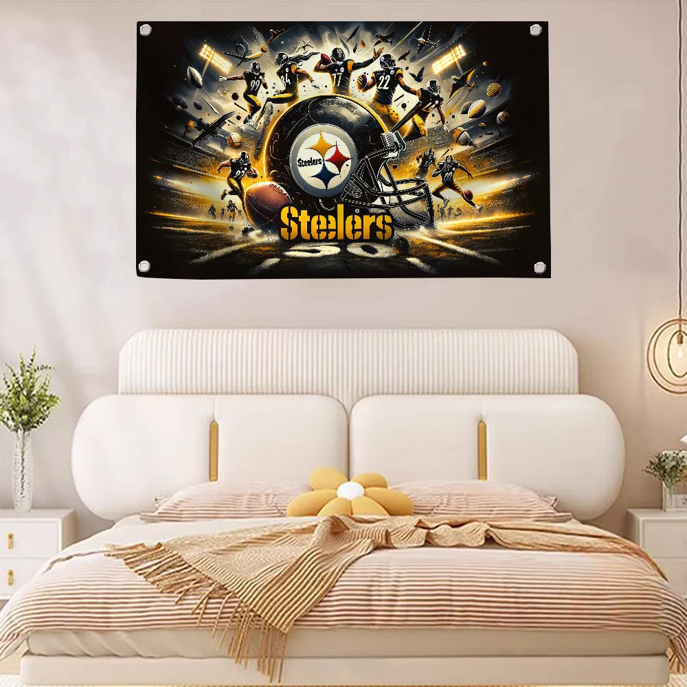 Funny Flag Pride Flag Flag to Hang Flags for Rooms Banner Pittsburgh S-steelers Wall Decoration Outdoor Decor Room Aesthetic