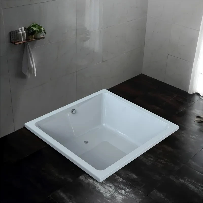 Professional Durable Acrylic Plastic Recessed Dog Grooming Bath Large Slope Water Saving Outdoor Use