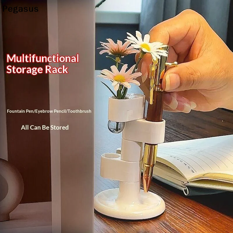 

NewRotating Toothbrush Holder Bathroom Desktop Toothbrush Storage Rack Makeup Brush Pen Organizers