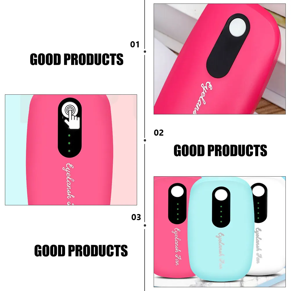 

1PC Eyelash Beauty Aid Tool False Eyelash Dryer USB Fan Bladeless Abs Material Pink Stand Foot Desktop Use Makeup eyelash curler