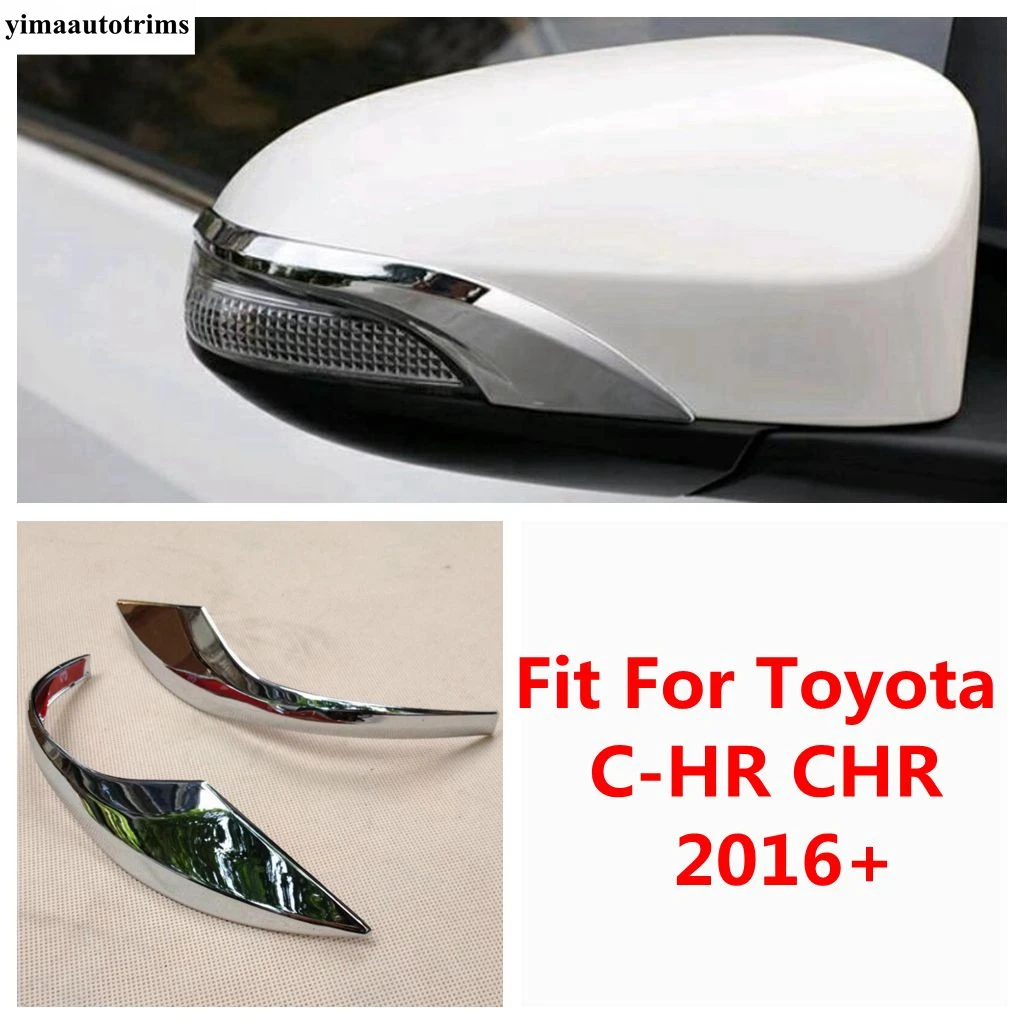 

Rearview Mirror Strip Decoration Protection Decoration Cover Trim For Toyota C-HR CHR 2016 - 2021 Chrome Accessories Exterior