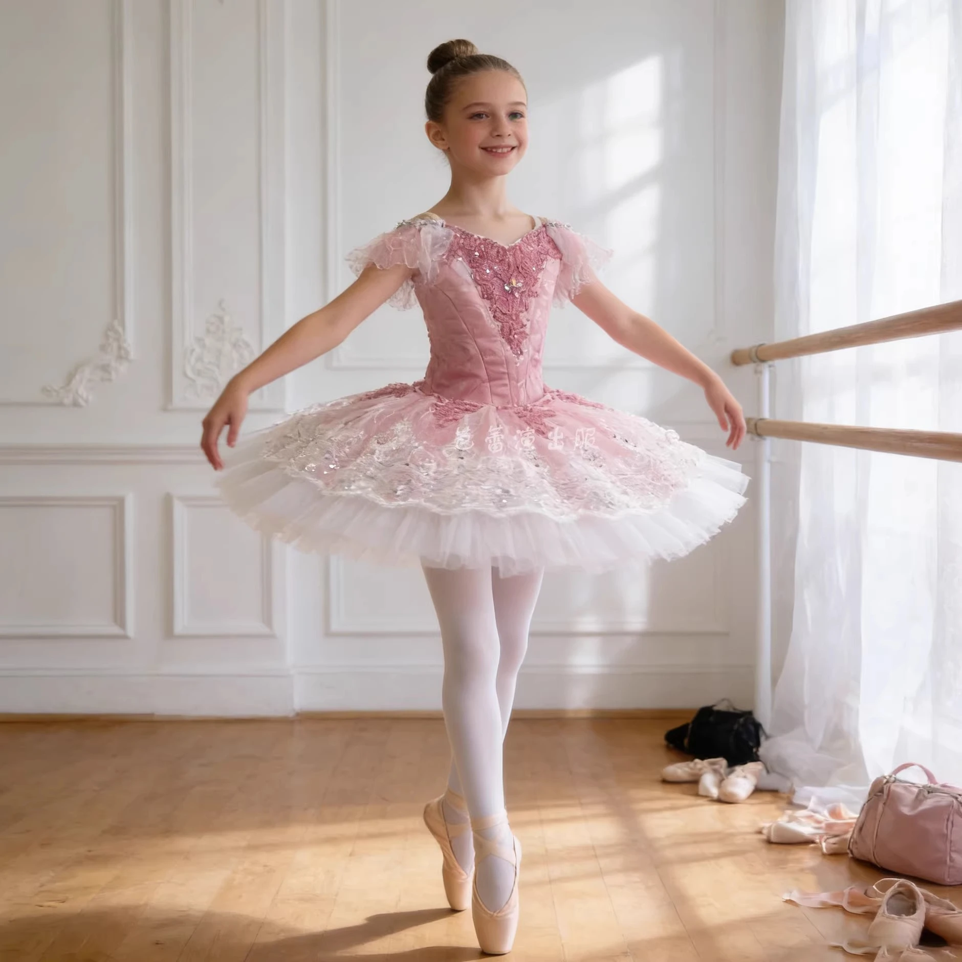 Children's Ballet TUTU Skirt Girls Pakita Variation Performance Costume Little Swan Dress Stage Performance Costume Dresses