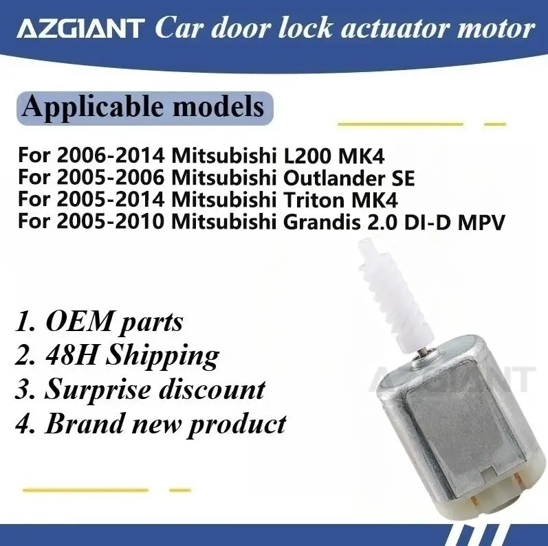 AZGIANT FC-280PT-20150 Car door lock motor for Mitsubishi L200 MK4/Grandis 2.0 DI-D MPV/Outlander SE/Triton MK4 new parts carro