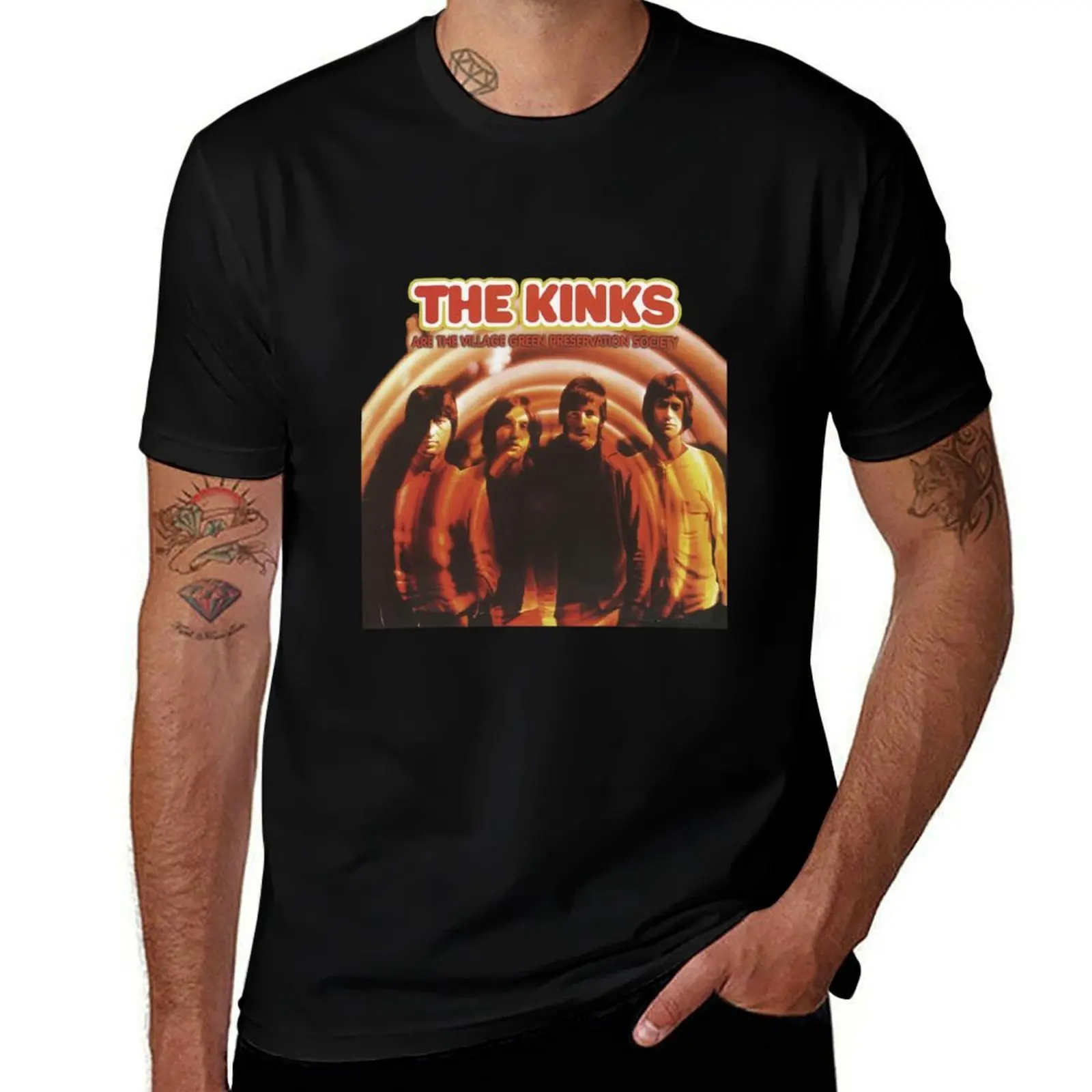 The Kinks Are The Village Green Preservation T-Shirt Simple Solid Color Crew Neck Tee T-Shirt