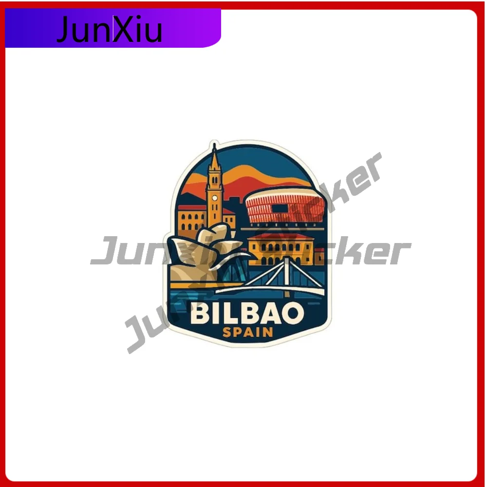 

Bilbao Spain Vinyl Decal High-Quality Cover scratches Sticker Styling X 500 Adventure Motorcycle SUV Rear Windshield car Fuel