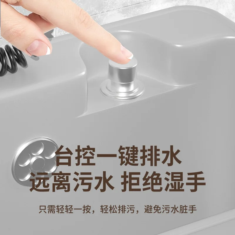 Mop Pool Balcony Bathroom Plastic Washbasin Household Outdoor Mop Pool Large Floor Type Movable