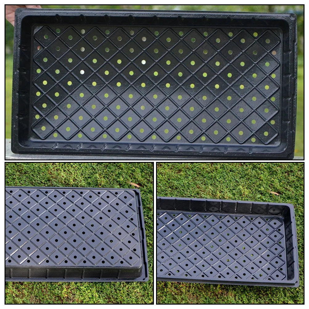 

4pcs Seedling Tray Durable Plastic Growing Trays Indoor Pots Plants Fodder Planting Containers Nursery Trays Greenhouse Garden