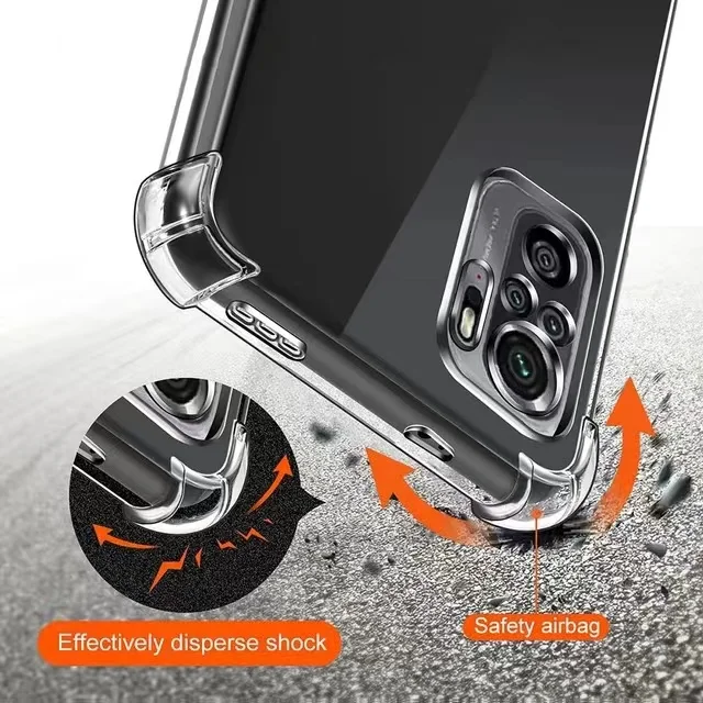 1,5 MM Dicke Air-Bag Klar Fall Für Xiaomi Redmi Hinweis 10 10S 11 11s 12s 12 Pro Plus 5G Redmi 9C 9A 10C 10A 11A 12C Abdeckung Coque – Detail 5