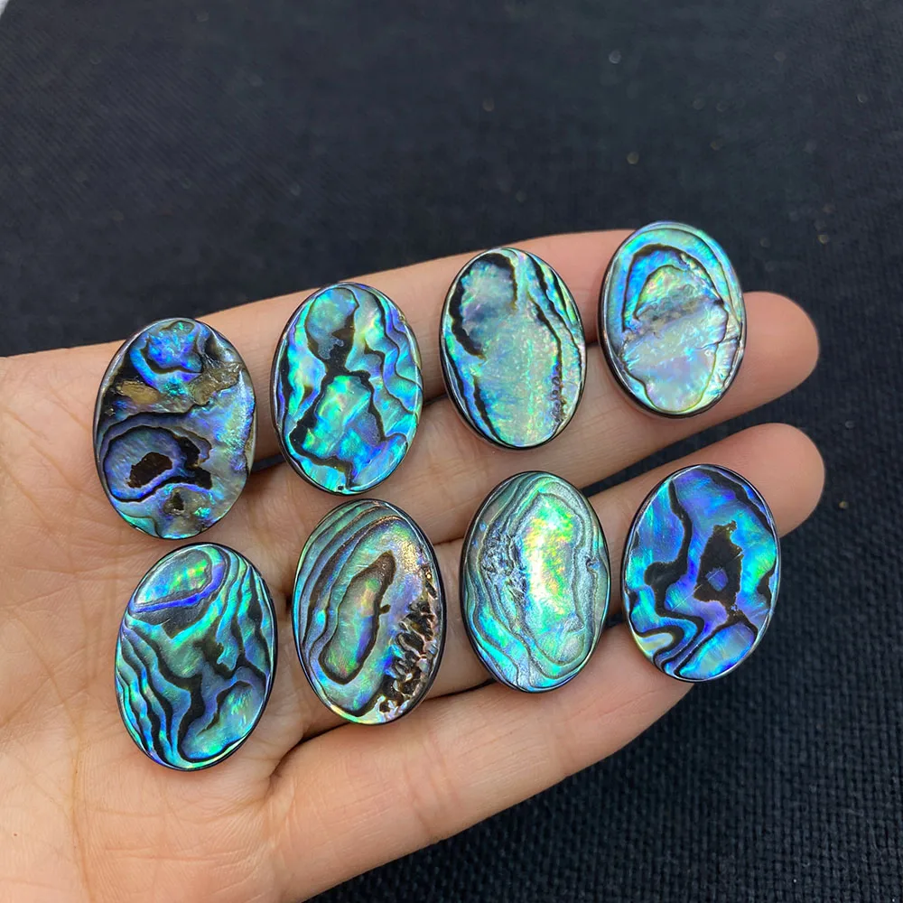 10x14mm Oval Shape Natural Abalone Shell Loose Bead Multicolor   for Jewelry Making Necklace Bracelet Earring Accessory