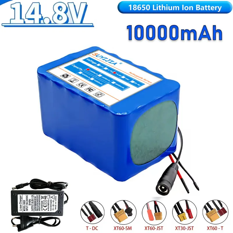 Lithium Battery for Night Fishing Lights, Radiators, Mining Lights, Drones, Electric Toys, 4S4P, 14.8V, 16.8V, , 10Ah, 18650