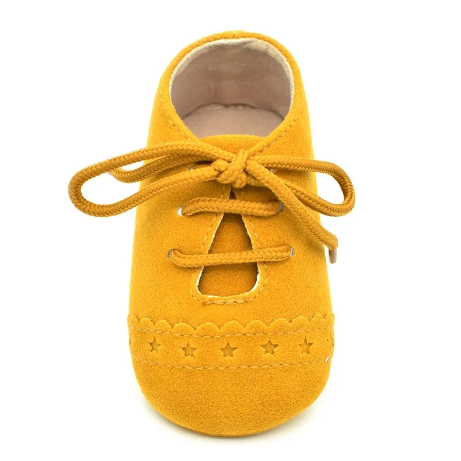 Infant Crib Shoes Toddler Slip On Soft Sole Moccasins Baby High-Top Ankle Lace Up Cotton Prewalker Boy Girl Sneakers 0-12 Months