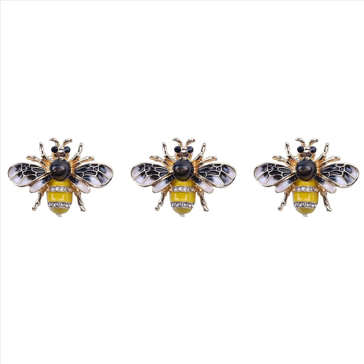 

【COUPON!】{0}3X Fashionable Bumble Bee Crystal Brooch Pin Costume Badge Party Jewelry Gift Fashion Bee