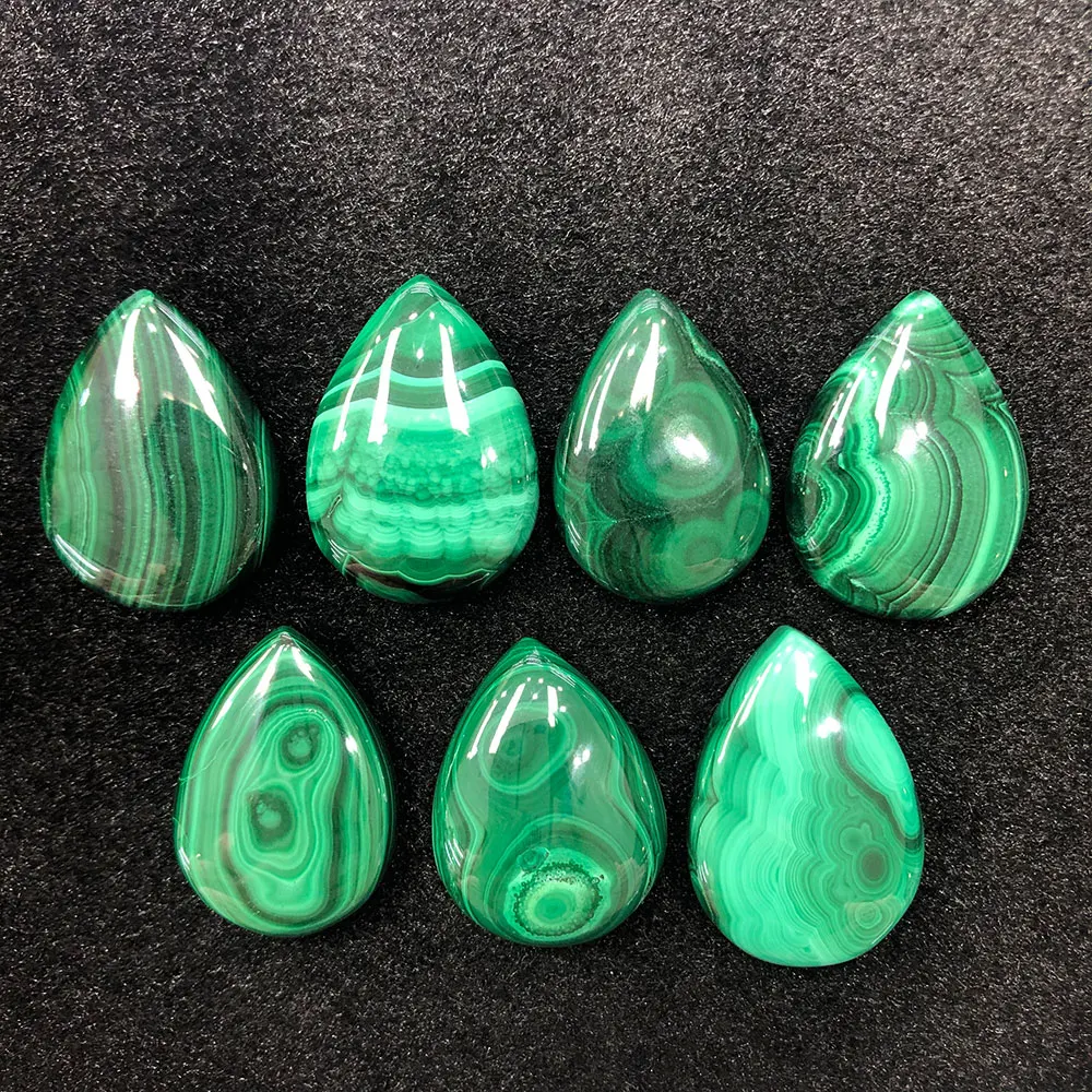 1pc Natural Malachite Teardrop Pendant Quartz Crystals Healing Stone Gemstone Energy Reiki Jewelry Making Home Room Decor