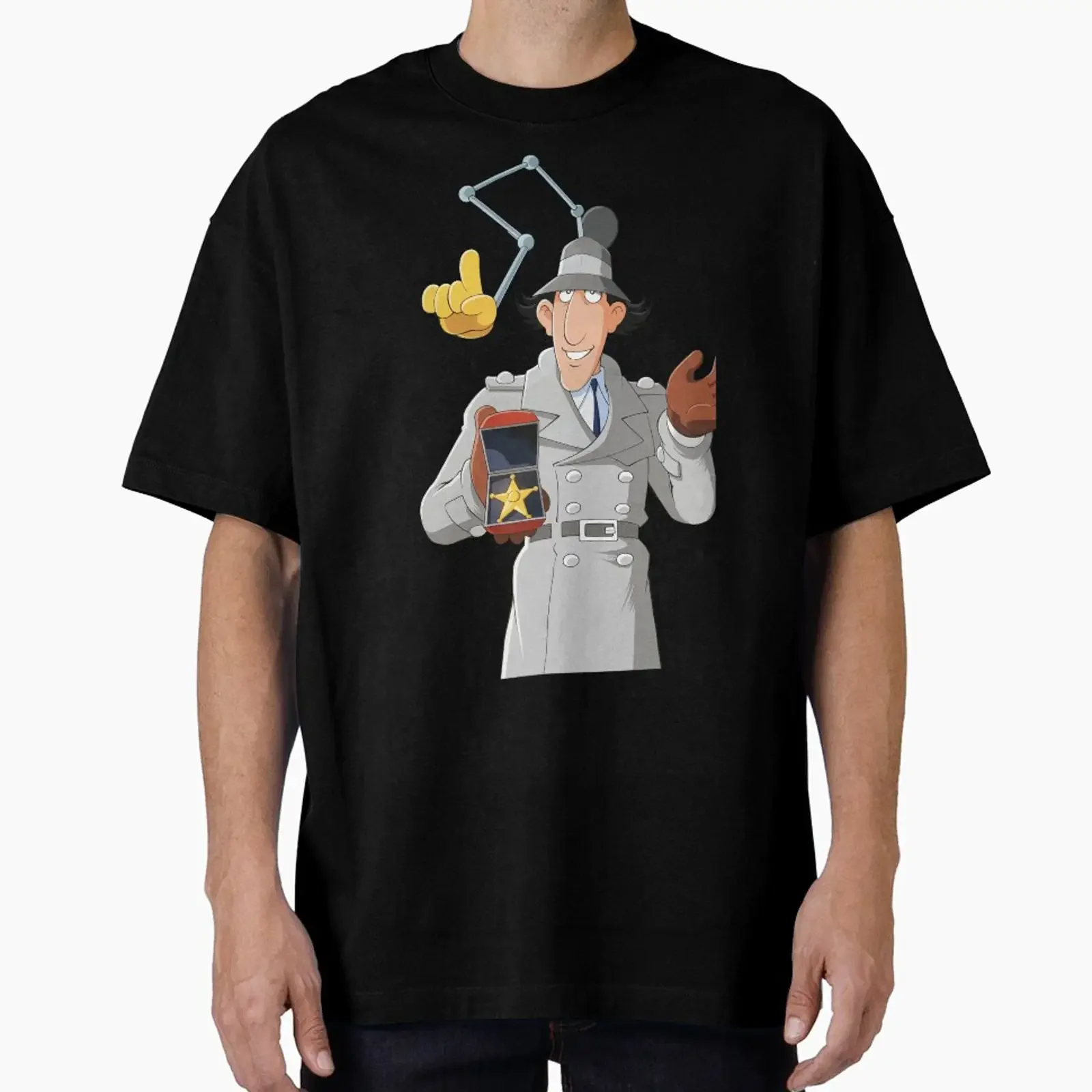 Inspector Gadget designed and sold by khaldidi vintage Washed designer clothes Soft Comfortable Stretched Casual streetwear