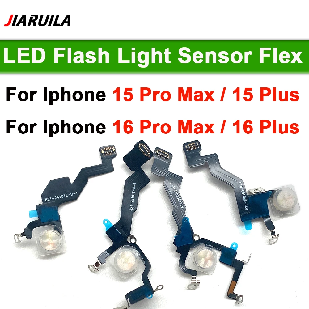 LED Flash Light Sensor Flex Cable For iPhone 16 Pro Max 16 Plus 15 Pro Max 15 Plus 15 Pro Proximity Distance Ambient Repair Part
