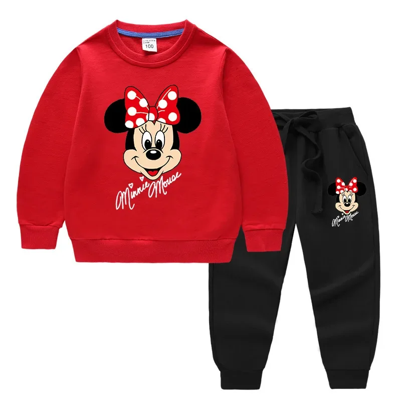 

MINISO Disney Mickey Mouse and Donald Duck 2023 Spring and Autumn New Children's Sweatshirt and Trousers Two-piece Set